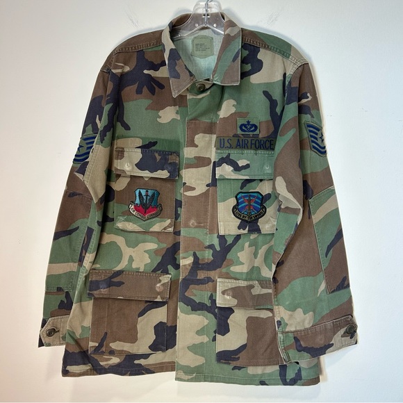 American Apparel Woodland Camouflage US Air Combat Command W/ Patches Size M - Picture 1 of 11
